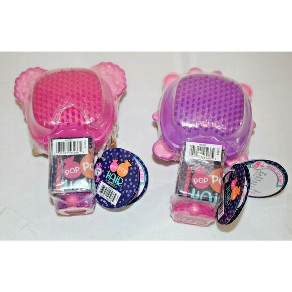 Set Of 2 Pop Pop Hair Surprise 3 In 1 Pop Pets With Long Brushable Hair - Picture 2 of 4